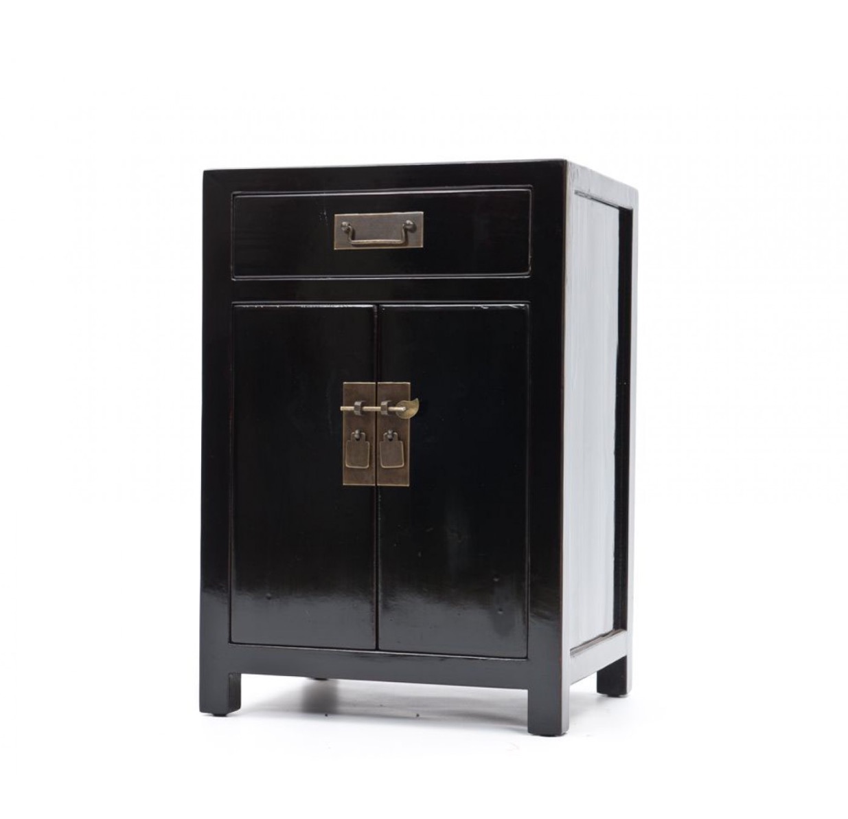 Best S Bedside Tables Elle Decoration Uk Black Lacquered Elm Tall Bedside Cabinet 495 Orchid Furniutre