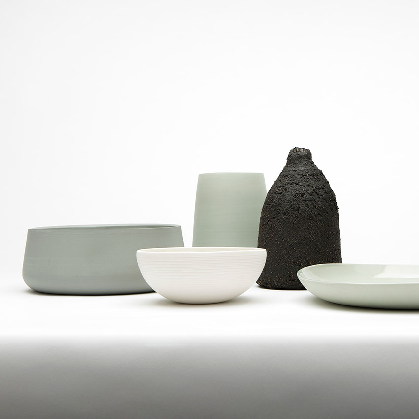 His functional ware is inspired by 12th to 17th Century Jingdezhen porcelain and modernist design as well as the vibrant colours of ancient Chinese monochrome porcelain used at the emperor's court.