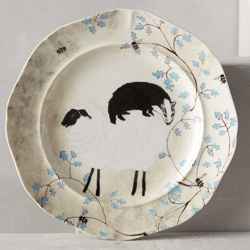 Anthropologie’s affordable floral dessert plates