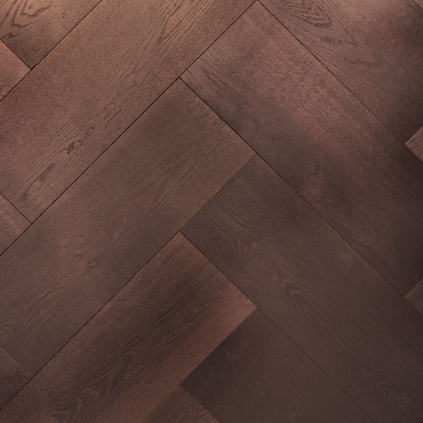 Herringbone: This classic parquet works well in period and modern properties. If space allows, extra-wide boards like this âNero oakâ giant herringbone by Element 7 make a statement. From £254.40 per square metre (element7.co.uk)